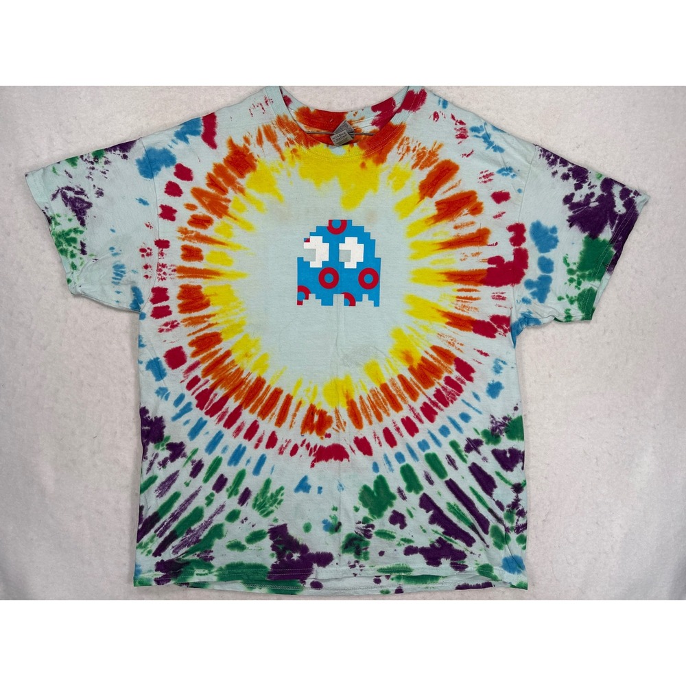 Phish Summer Tour 2021 Tie Dye T-Shirt XL Pac-Man Ghost Graphic Heavy Cotton